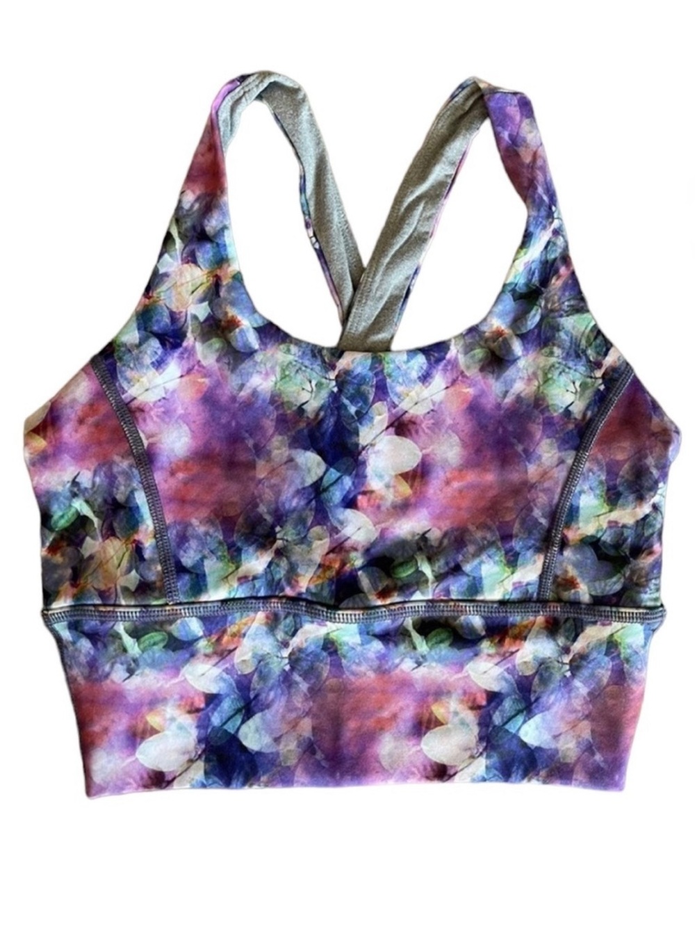 Born Primitive Purple Floral Print Intensity Sports Bra floral print Twist back